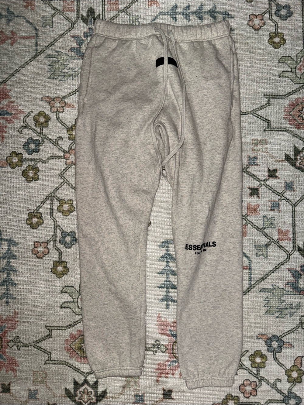 ESSENTIALS Men’s Oatmeal Heather Fleece Jogger Pants